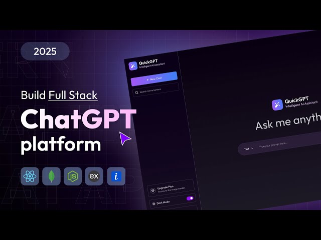 Build Your Own Full Stack ChatGPT using React js, OpenAI, ImageKit | AI MERN Stack Project