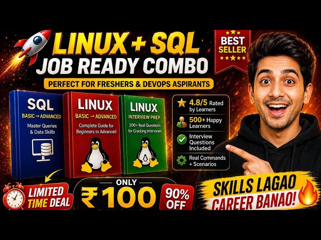 🔥 Linux + SQL Full Course Only ₹100 😱 Best IT Skill Combo for High Salary Jobs 🚀