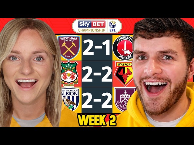 CHAMPIONSHIP WEEK 2 PREDICTIONS