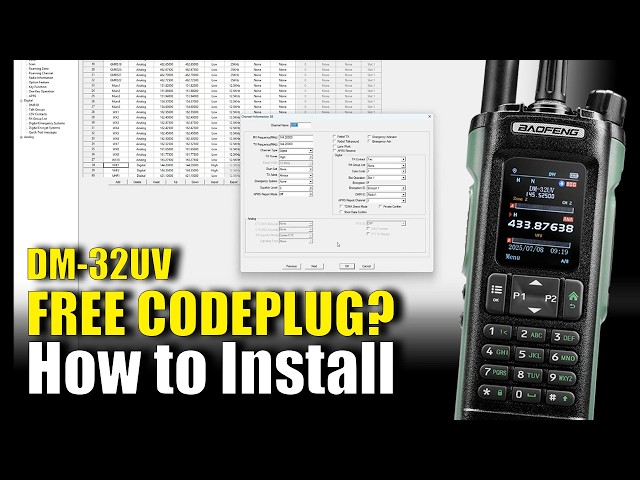 How to Install a Codeplug on the Baofeng DM-32UV | Easy DMR Setup