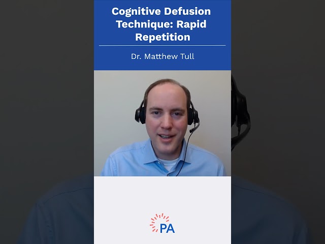 Cognitive Defusion Technique: Rapid Repetition #shorts