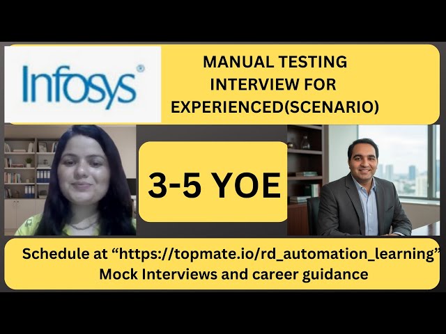 Manual Testing Interview Questions and Answers| Manual Testing Mock Interview for Experienced