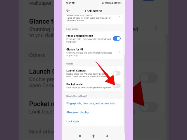 How To Enable Pocket Mode In Redmi Phone #short #youtubeshorts #mobile