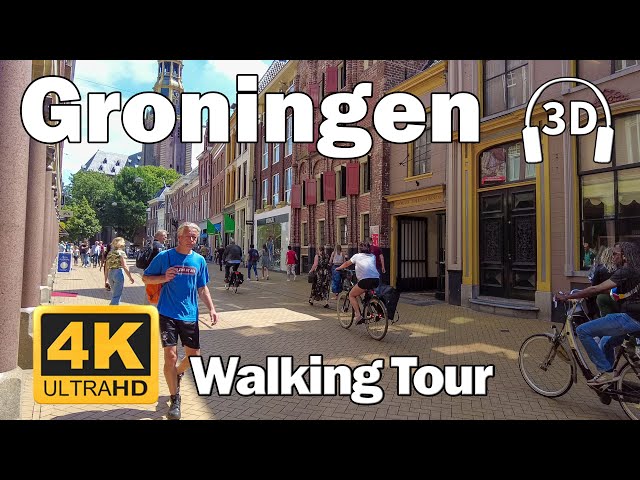 Groningen Walk ☀️ | Historic City Center | Netherlands | 4K60 Walking Tour | Binaural Audio