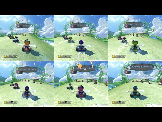 Mario Kart 8 Deluxe 6-Player Split Screen Gameplay! Switch 2 Update!