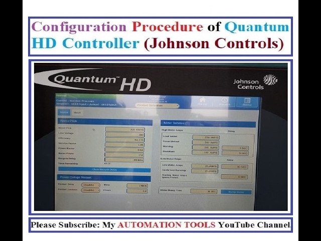 Configuration Procedure of Quantum HD Controller (Johnson Controls)