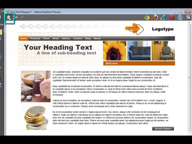 Browser Preview in Xara Designer Titles