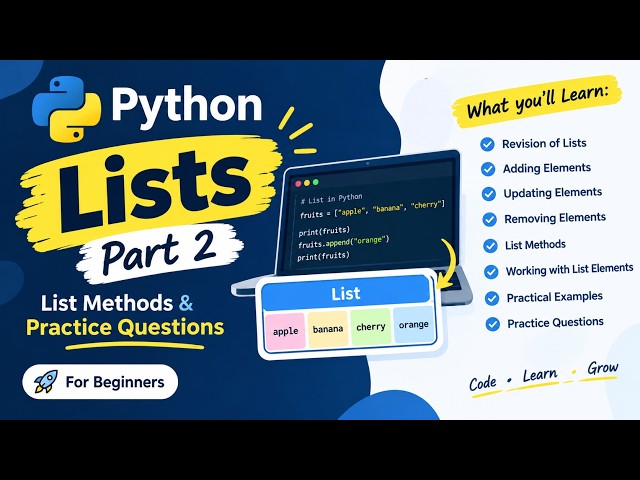 Learn Python Lists Easily | Lists in Python for Beginners