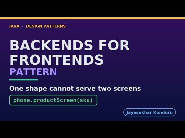 Backends for Frontends Design Pattern in Java - Explained - One Shape Won't Fit