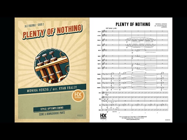 Grade 3 Uptempo Swing for Jazz Band | Plenty of Nothing (Score & Audio)