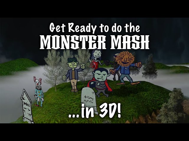 Halloween Monster Mash 2021 - 3D Fun for VR headset and anaglyph glasses - Blender Grease Pencil