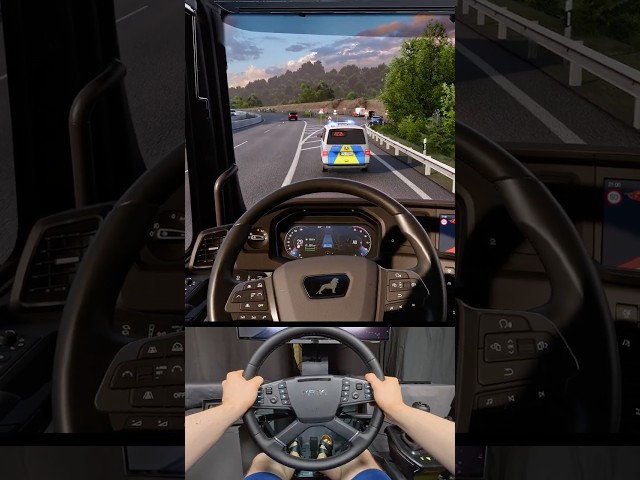 WAIT… POLICE CAN STOP YOU IN ETS2?! 😱🚨 #shorts #ets2 #eurotrucksimulator2