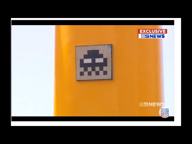 Invader  - Perth Australia (news report following re-instillation of stolen French urban artwork)