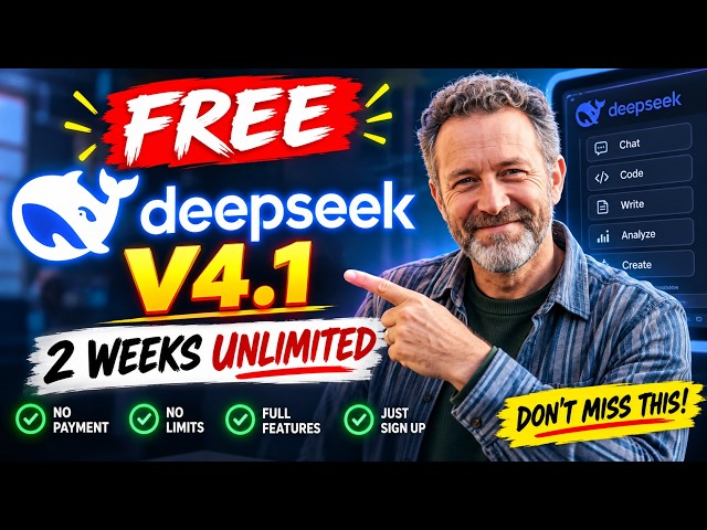 DeepSeek V4.1 Flash FREE for 2 Weeks! 🔥 Unlimited Credits + AI Coding