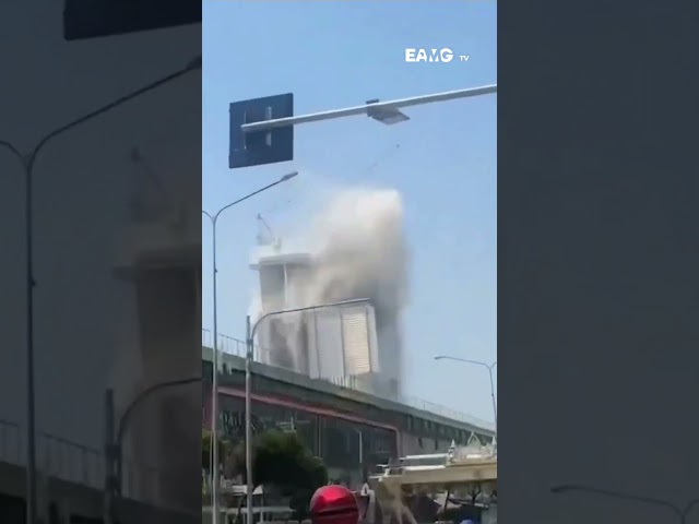 Moment of the 7.7 Magnitude powerful earthquake in Bangkok, Thailand
