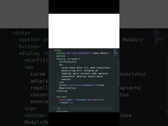 Modal in HTML Just Take 50s | #shorts #shortvideo #mdrakib #rakib