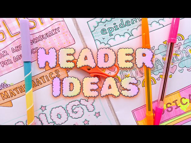HEADER DESIGN IDEAS FOR MODULES ✨  CUTE TITLES and FRONT PAGE DECORATION for PROJECT