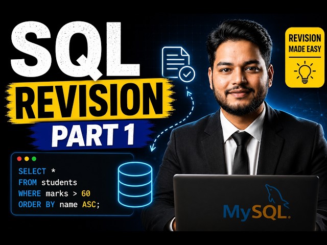 SQL Revision Part 1 | Complete Beginner Recap (Day 1–7) | MySQL Tutorial