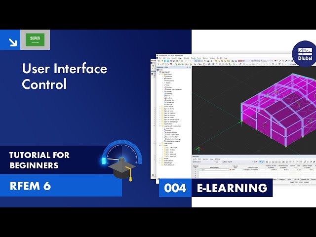 RFEM 6 تعليمي للمبتدئين | 004 واجهة المستخدم | التحكم