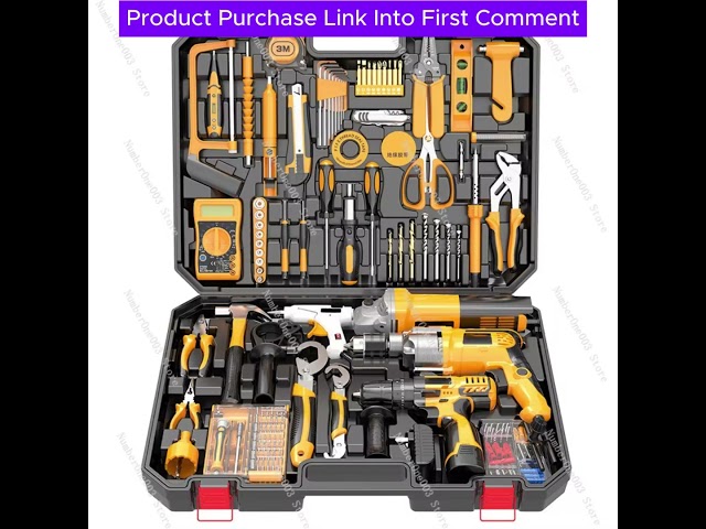 Multifunctional Household Tool Kit Review | Cordless Power Drill & Woodworking Tools Combo Set