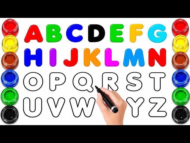 ABC Alphabet for Kids | Learn A to Z with Colors 🎨 | ABCD Learning for Toddlers