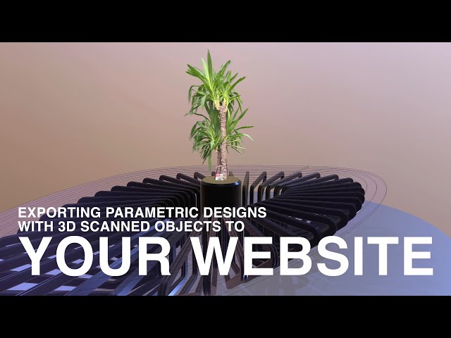 Parametric Table With Palm Tree 3D Scan - Bring designs from bitbybit to your own websites