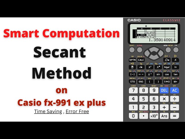 Secant method Smart Computation on Casio fx991 ex plus in Urdu | Numerical Analysis calculator Hacks