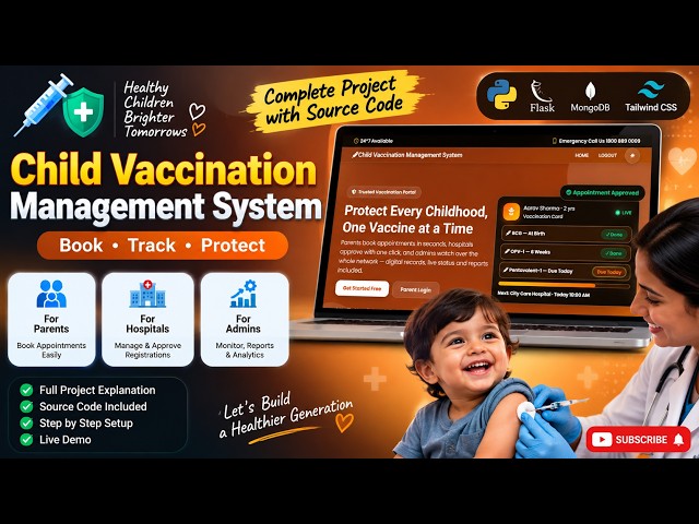 Child Vaccination Management System Using Python Flask & SQLite | Final Year  Project