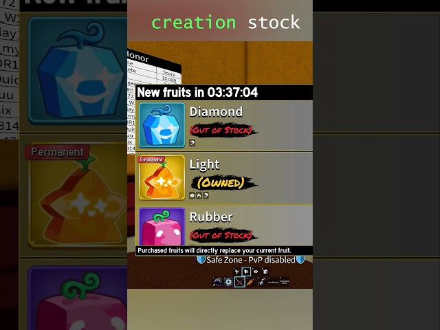 Sunday fruit stock #roblox #bloxfurit