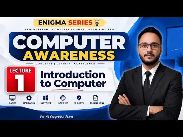 Lec 1 | Introduction to Computer |New Pattern Computer Awareness  Series|JKSSB SSC IBPS |Tawqeer Sir