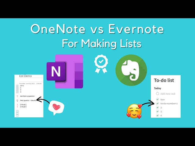 OneNote vs Evernote for List Making - My Favorite To Do List Ideas