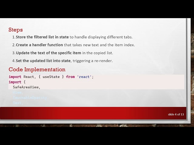 How to Dynamically Update Object Text Values in React Native TextInput