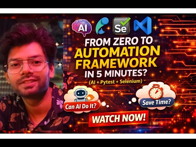 Zero to Automation Framework in 5 Minutes (AI + Pytest + Selenium) | QA SDET