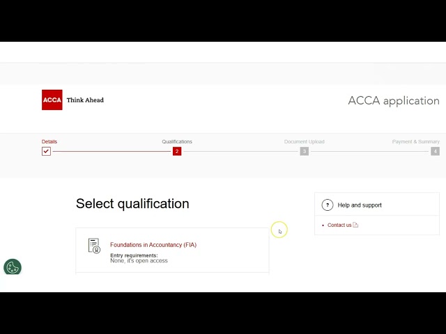 ACCA Registration process