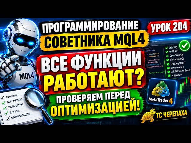 MQL4 EXPERT ADVISOR PROGRAMMING LESSON 204 ARE ALL FUNCTIONS WORKING? TESTING BEFORE OPTIMIZATION!