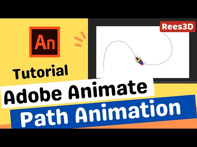 Adobe Animate Tutorial 🏃Path Animation --- Motion Path --- Rees3D.com