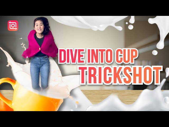 Create a Diving into Cup Trickshot🏊‍♂️🍵 (InShot Tutorial)