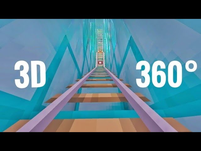 360 3D VR video | Roller Coaster Minecraft 마인크래프트 60fps PSVR Nintendo Switch Virtual Reality 4K UHD