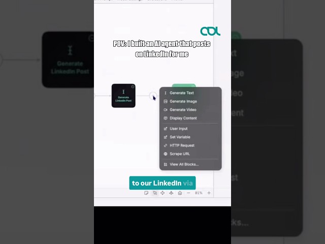 Learn to Built an Auto-Posts AI Agent in 1 minute.