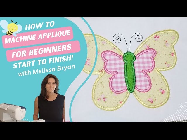 how to machine applique for beginners with your embroidery machine #embroiderytutorial