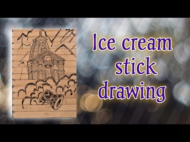 Ice cream stick drawing #trending#art#drawing#beautiful #artist#artwork#mahabharat#krishna#shorts