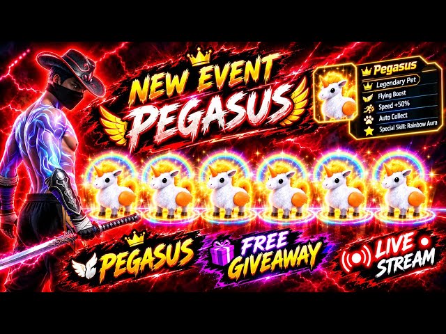 Shooter w1 is live 🔴 steal a pet Pegasus giveaway pet #freefire