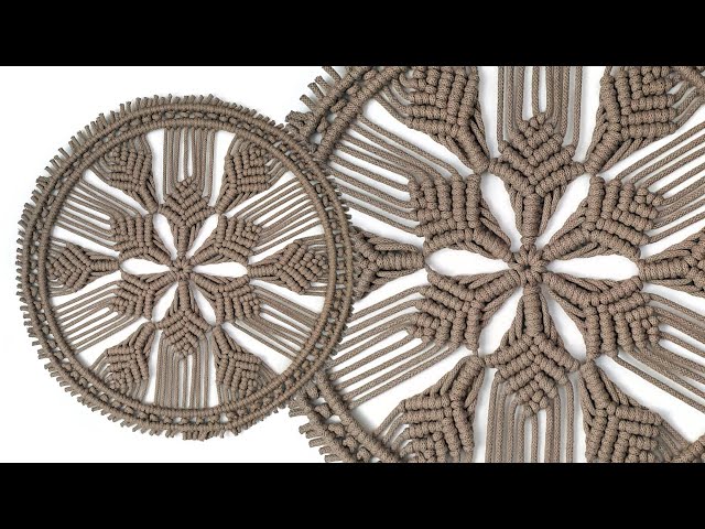 DIY: Hanging Macrame Circle Ornament | Mandala Flower Wall Decor