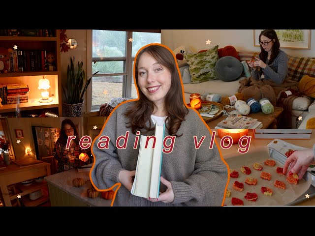 cozy fall reading vlog: rainy weekend vibes, delightful reads, and hobbies! 🌧️📖