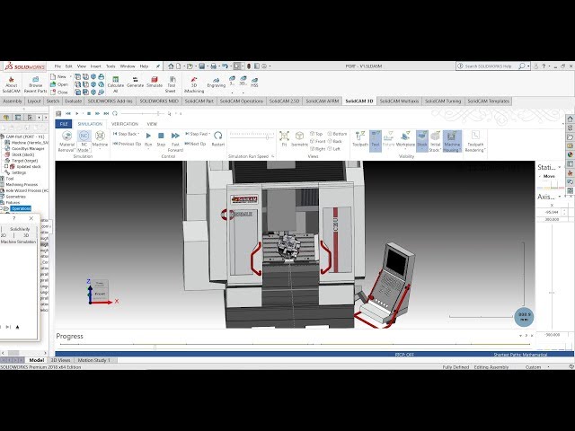 SolidCAM 2019 Tutorial  #18 | 5 Axis Port Machining Simulation