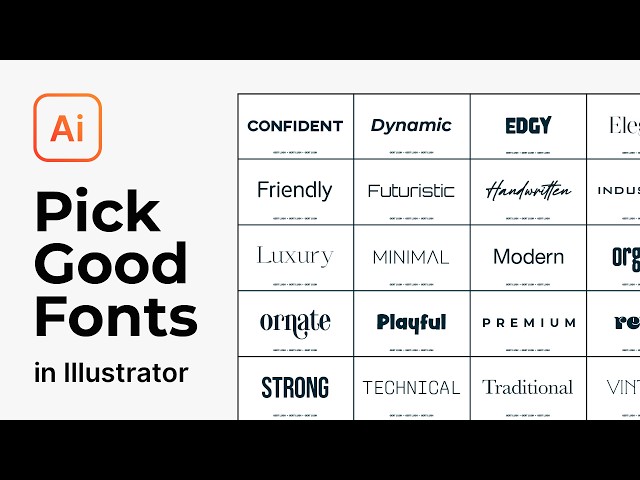 Designing a "font choosing" infographic in Illustrator