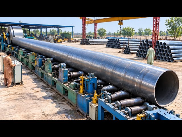 😱 Amazing Manufacturing Process | How Giant Steel Pipes Are Made in Pakistan's Modern Factory