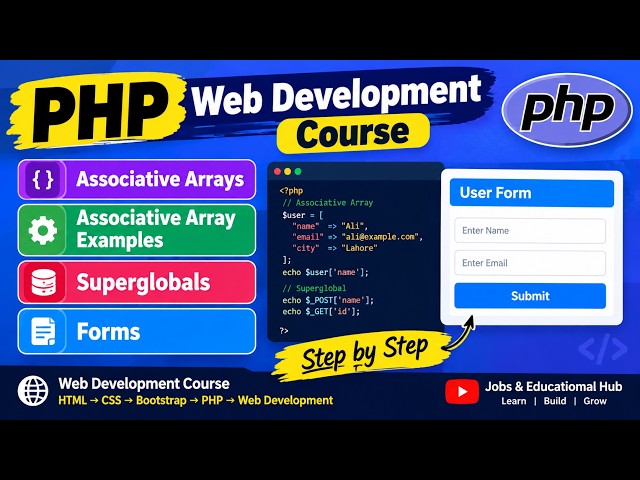 PHP Web Development Course | Associative Arrays, Superglobals & Forms | Complete Tutorial
