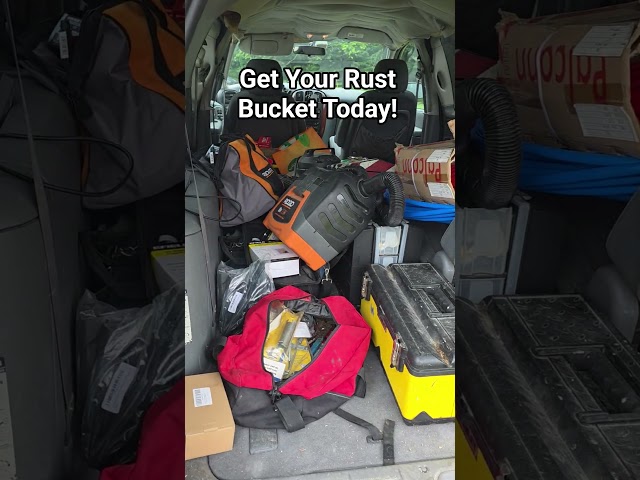 Get your rust bucket today! #workvehicle #handyman #diy #van #work #workvan #handymanland