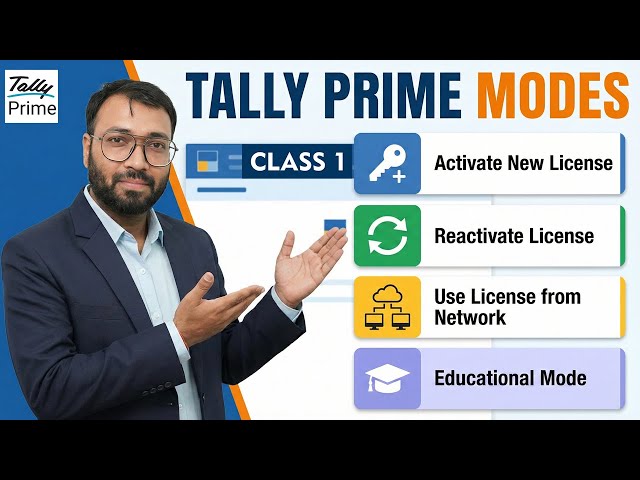 Tally Prime All Modes Explained | Educational, License, Network Mode | Tally Prime 0–Advance Class-1